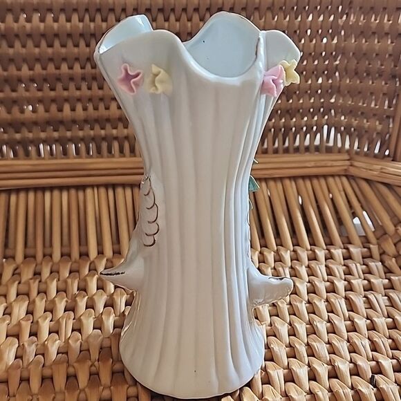 Vintage Sophia Ann Sitco Vase Floral Bird Vase Coquette - Picture 8 of 14